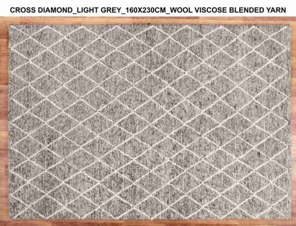 Cross Diamond Light Grey Carpet