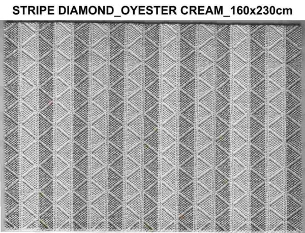 Swag Stripe Diamond Oyester Cream Viscose Carpet