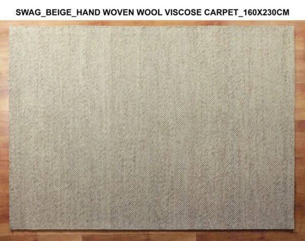 Swag Beige Hand Woven Wool Viscose Carpet