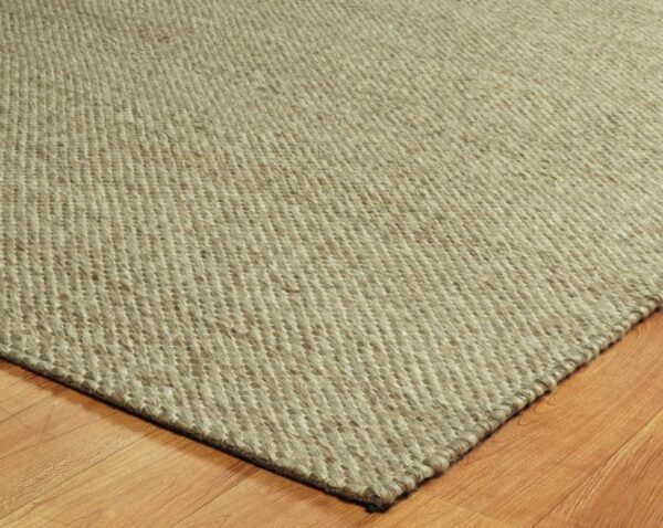 Swag Cream Beige Hand Woven Wool Viscose Carpet - Image 3