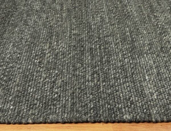 Swag Dark Grey Hand Woven Wool Viscose Carpet - Image 4