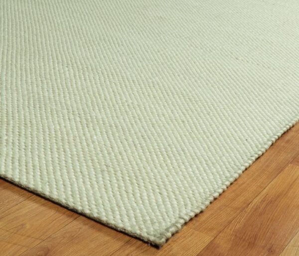 Swag White Hand Woven Wool Viscose Carpet - Image 3